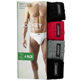 Jockey Cotton Brief 4PK M9014L Assorted Mens Underwear