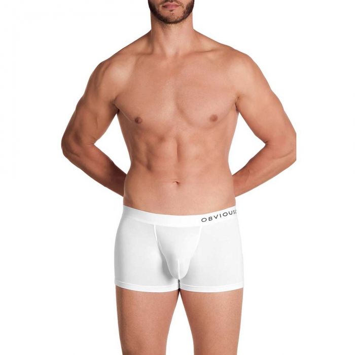 Obviously PrimeMan Boxer Brief 3 Inch Leg A00 White Mens Underwear