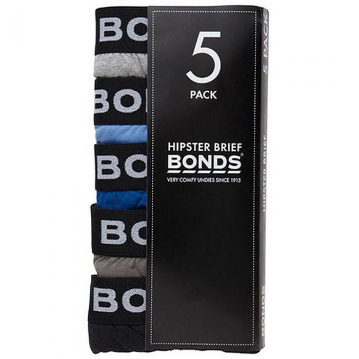 BONDS Hipster Brief 5 Pack, M8DM5T
