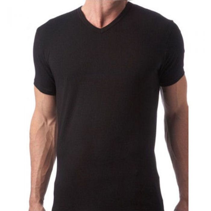 Calvin Klein V Neck T Shirt 2-Pack U8511A Black
