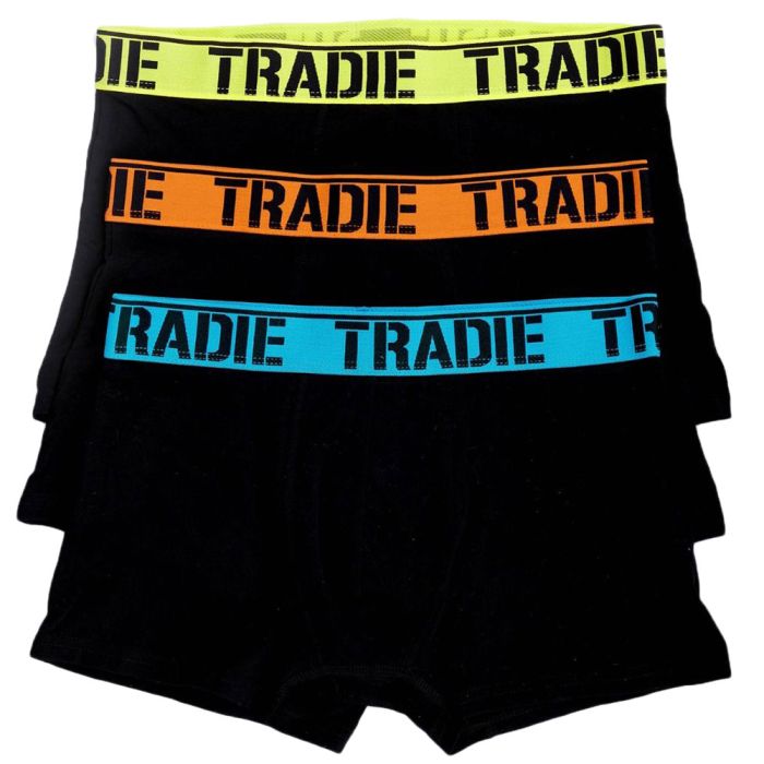 Tradie 3 Pack Fitted Trunks MJ1194WK3 Burst Mens Underwear