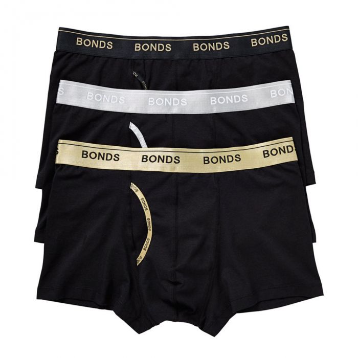 Bonds Guyfront Trunk 3-Pack MZ963A Black Mens Underwear