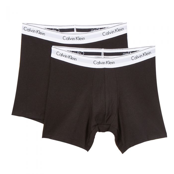 Calvin Klein 2-Pack Cotton Stretch Thongs - Black