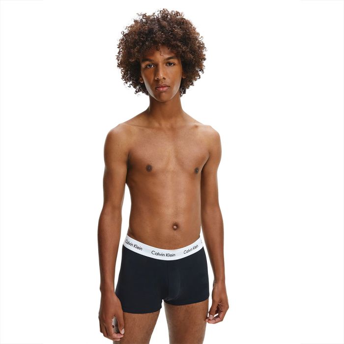 Calvin Klein Cotton Stretch Low Rise Trunks 5 Pack In Black