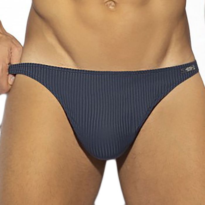 ES Collection Recycled Rib Thong UN492 Navy Mens Underwear
